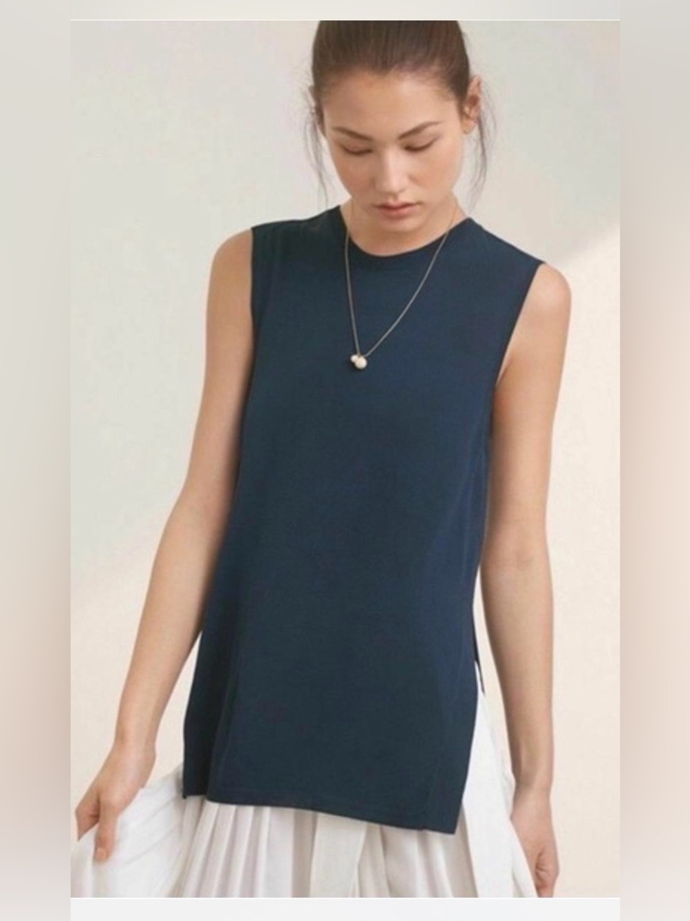 Aritzia Wilfred Sleeveless Tunic Blue – Size Small